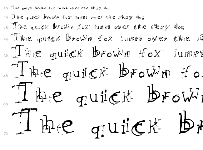 Leaping Typewriter font waterfall